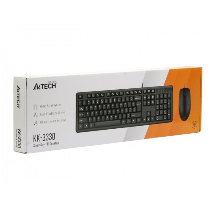 Комплект A4Tech KK-3330 USB Black (KK-3330 Black) изображение 9