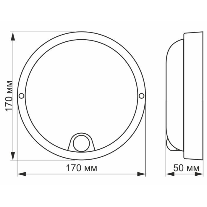 Світильник Videx LED з датчиком ІК IP54  12W 5000K сенсорн (VL-BHR-125W-SP) зображення 4