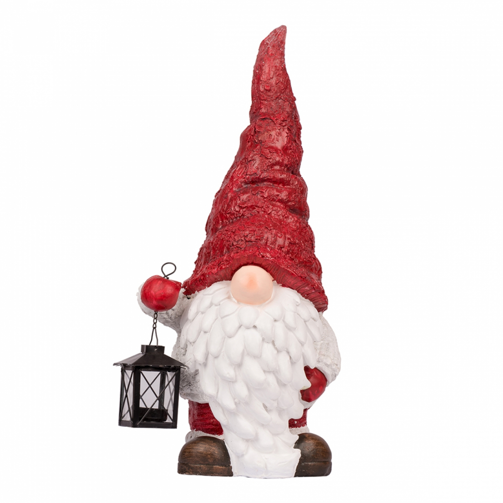 Новогодняя фигурка Novogod`ko Дед Мороз в колпаке с фонариком, 54 см (974208)
