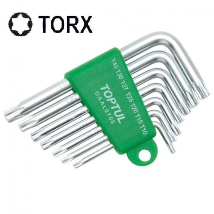 Набор инструментов Toptul ключей TORX Г-обр. T10-T40 7ед. (GAAL0705)