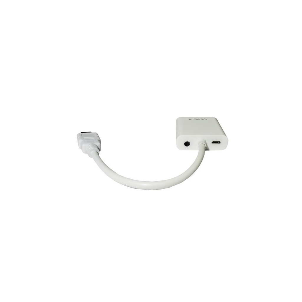 Переходник HDMI M to VGA F (с кабелями аудио и питания от USB) ST-Lab (U-990 white) изображение 2