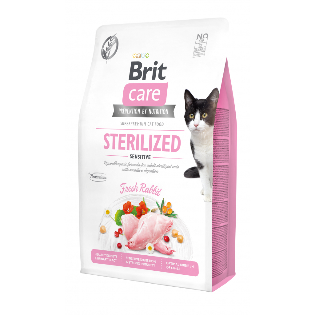 Сухой корм для кошек Brit Care Cat GF Sterilized Sensitive 2 кг (8595602540761)