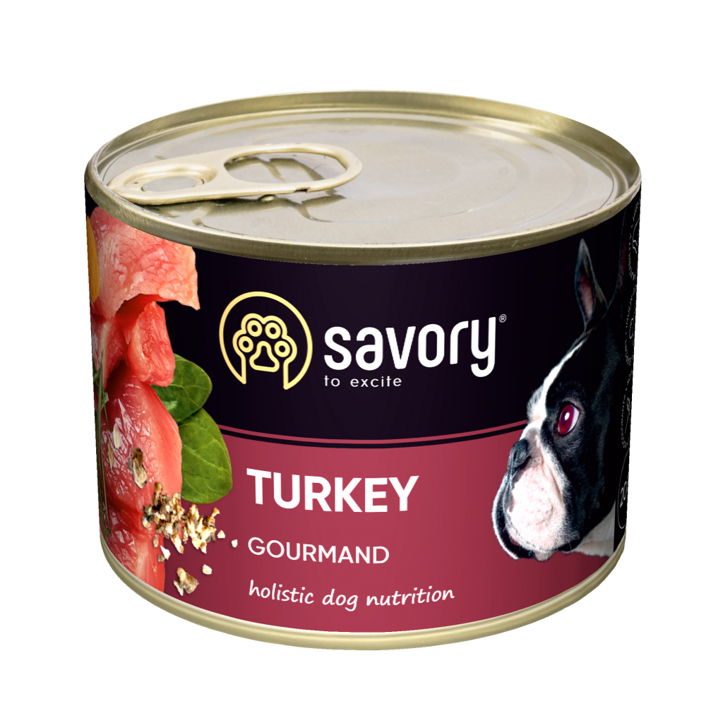 Консерви для собак Savory Dog Gourmand індичка 200 г (4820232630501)