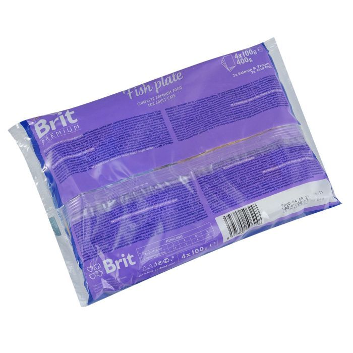 Вологий корм для кішок Brit Premium Cat рибна тарілка 4 шт по 100 г (8595602506248) зображення 2