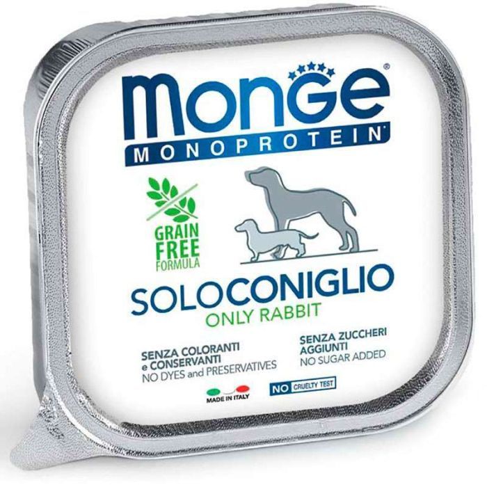 Консервы для собак Monge Dog Solo 100% кролик 150г (8009470014205)