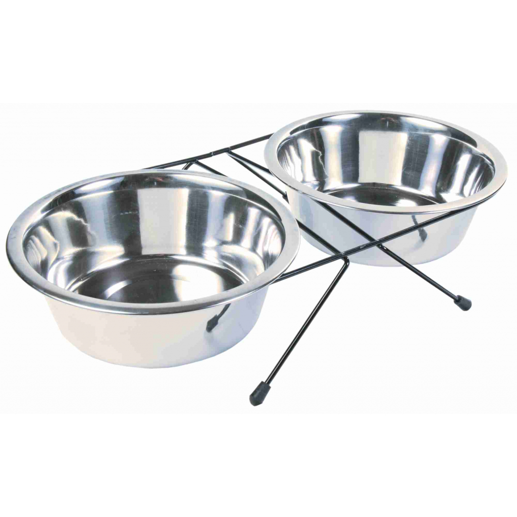 Посуда для собак Trixie низкая подставка с мисками 1.8 л/20 см (4011905248332)
