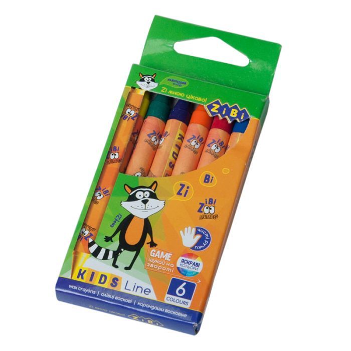 Карандаши цветные ZiBi Kids line восковые, 6 цветов (ZB.2480) изображение 3