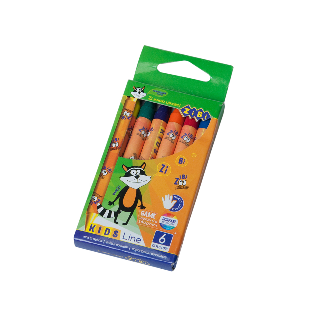 Карандаши цветные ZiBi Kids line восковые, 6 цветов (ZB.2480) изображение 3