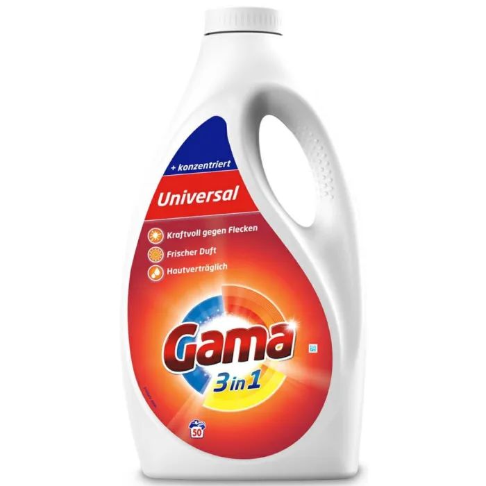 Гель для стирки Gama 3 in 1 Universal 2.5 л (8435495818717)