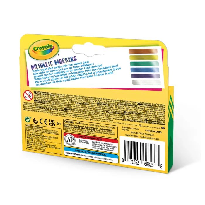 Фломастеры Crayola Metallic, 6 шт (58-8828) изображение 5
