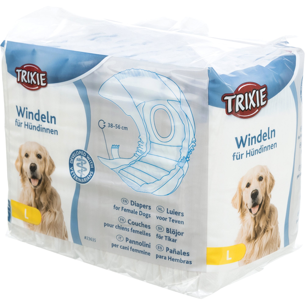 Подгузники для животных Trixie для собак (сучок) L 38-56 см 12 шт (4011905236353)