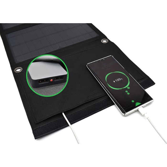 Портативная солнечная панель PowerPlant 14W з контролером 2xUSB-A (PB930555) изображение 4