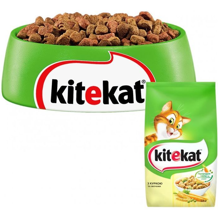 Сухой корм для кошек Kitekat Курица с овощами 1.8 кг (5900951137884) изображение 2