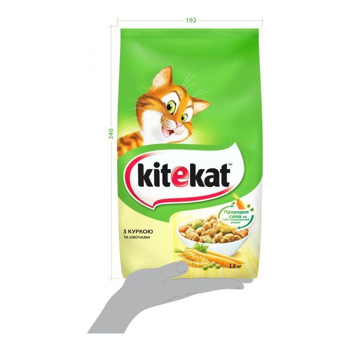Сухой корм для кошек Kitekat Курица с овощами 1.8 кг (5900951137884) изображение 6