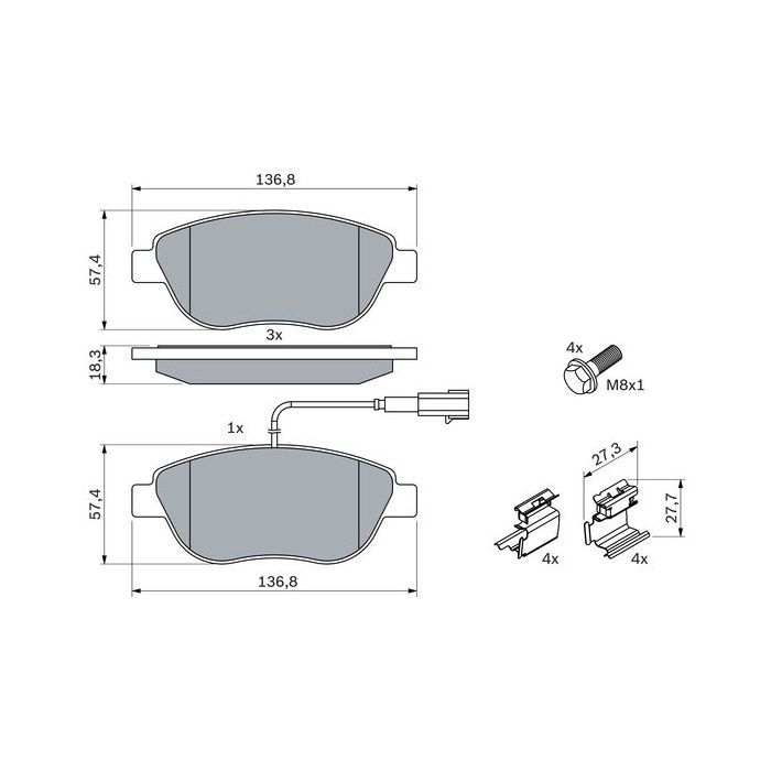 Гальмівні колодки Bosch 0 986 424 596 зображення 5