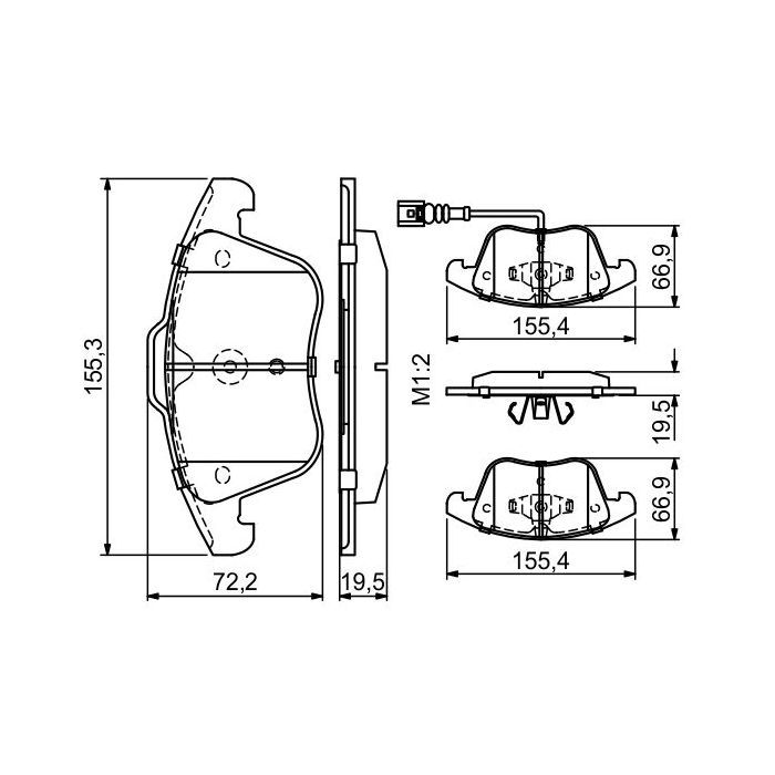 Гальмівні колодки Bosch 0 986 494 372 зображення 5