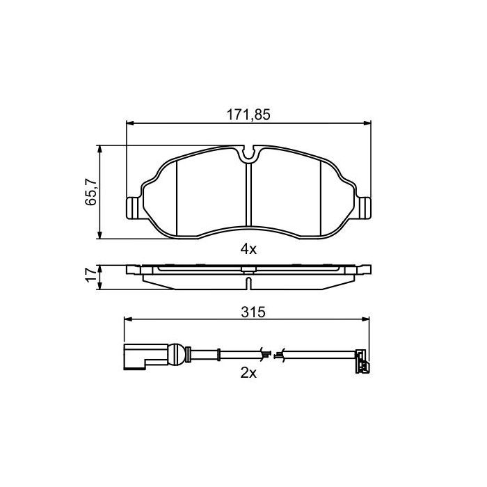 Гальмівні колодки Bosch 0986494845 зображення 7