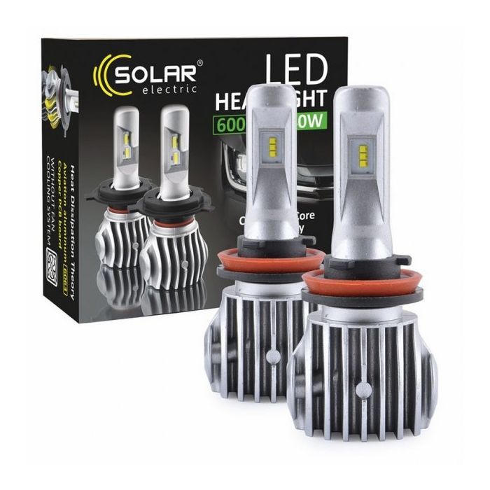Автолампа SOLAR H11 CANBUS 12/24V 6500K 6000Lm 50W Cree Chip 1860 (8611) зображення 5