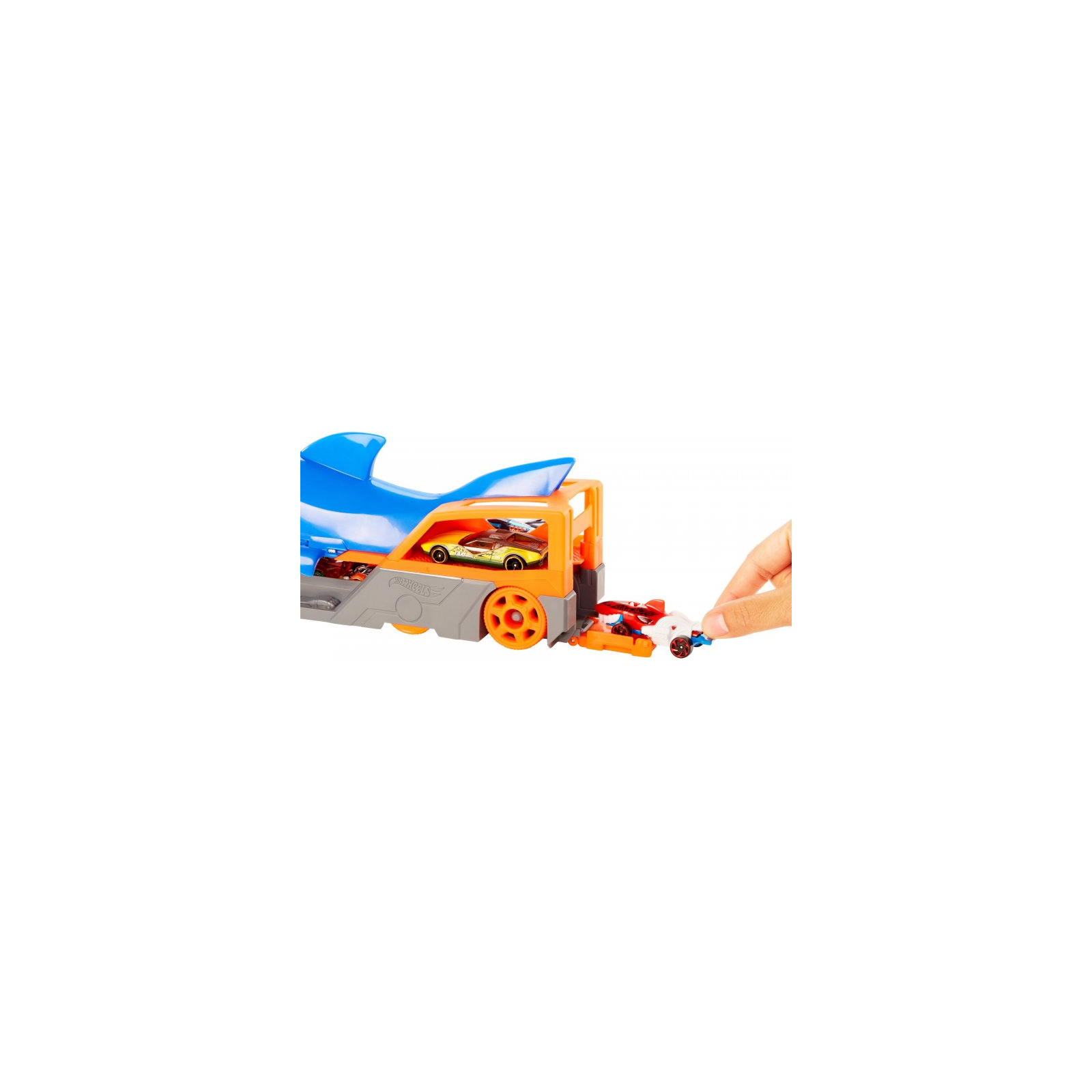 Ігровий набір Hot Wheels Вантажівка-транспортер "Акуляча паща" (GVG36) зображення 8