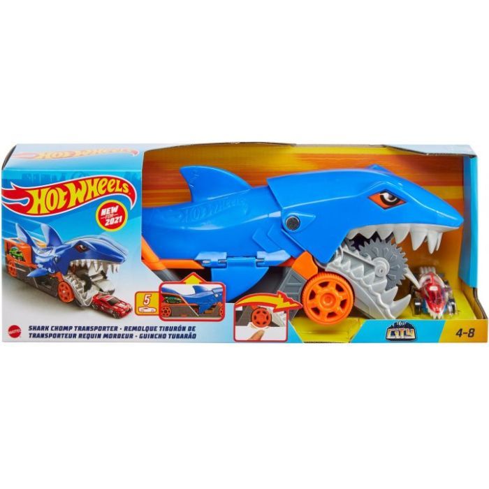 Игровой набор Hot Wheels Грузовик-транспортер "Акулья пасть" (GVG36) изображение 9