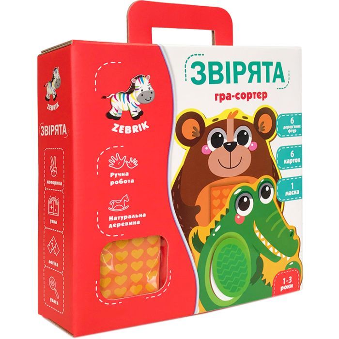Развивающая игрушка Vladi Toys Игра-сортер Зверята (укр) (ZB2002-05)