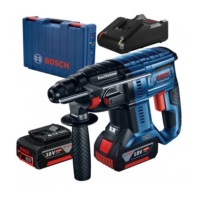 Перфоратор Bosch GBH 180-LI, 2х4Ah, 18, 2 Дж, 2.3 кг (0.611.911.121)