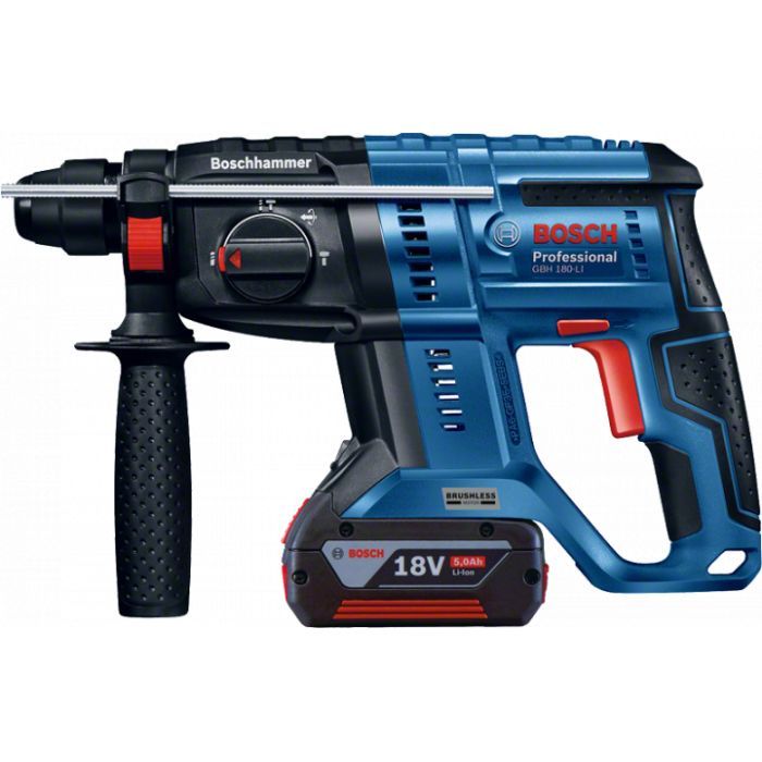 Перфоратор Bosch GBH 180-LI, 2х4Ah, 18, 2 Дж, 2.3 кг (0.611.911.121) изображение 7