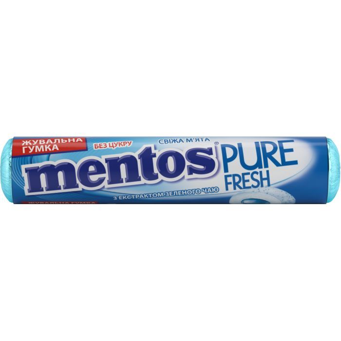 Жевательная резинка Mentos Pure Fresh со вкусом мяты 15.57 г (8935001725428) изображение 2