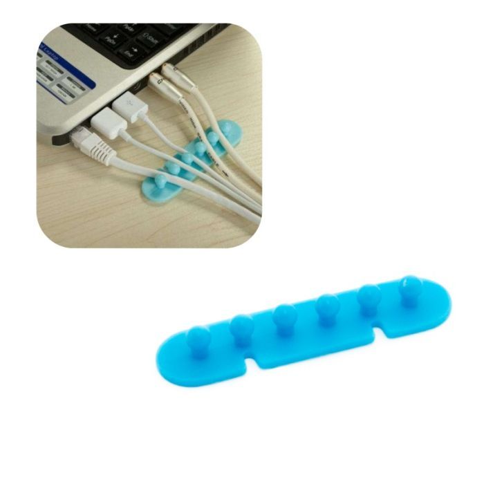 Держатель для кабеля Extradigital CC-595 Cable Clips, Black/Blue (KBC1725) изображение 3