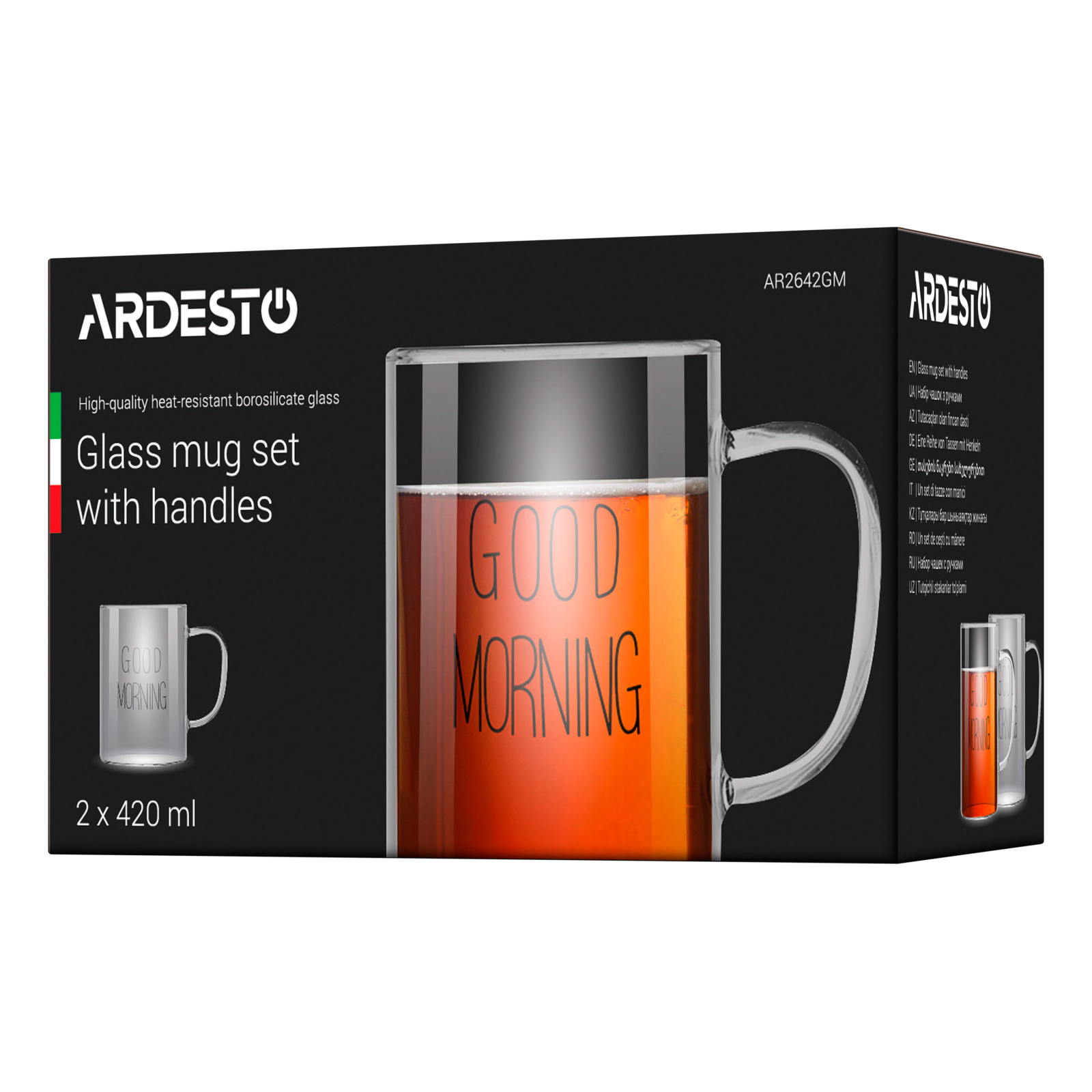 Набір чашок Ardesto Good Morning 420 мл (AR2642GM) зображення 3