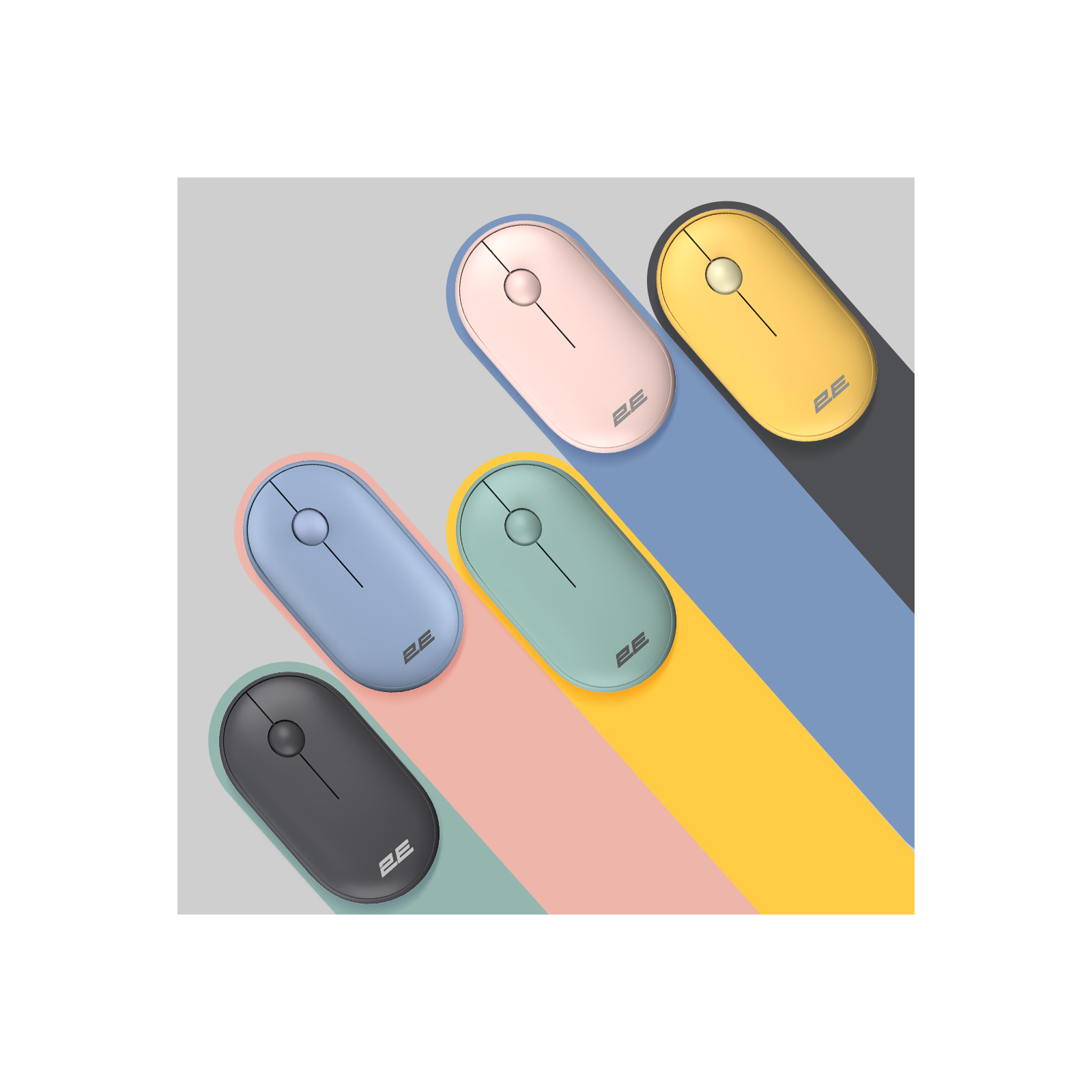 Мишка 2E MF300 Silent Wireless/Bluetooth Sunny Yellow (2E-MF300WYW) зображення 8