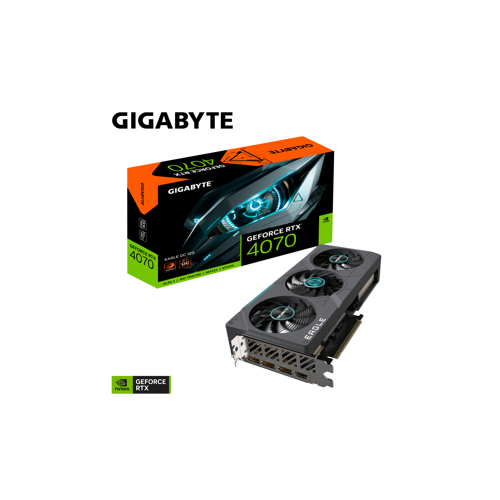 Видеокарта GIGABYTE GeForce RTX4070 12Gb EAGLE OC (GV-N4070EAGLE OC-12GD) изображение 2