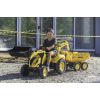 Веломобиль Falk Komatsu трактор на педалях с прицепом, передним и задним ковшом Желтый (2086W) изображение 6