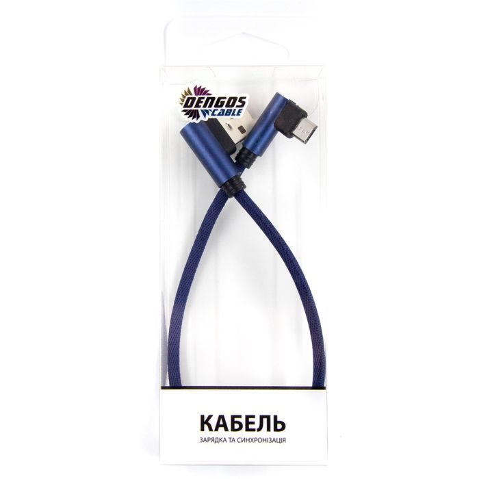 Дата кабель USB 2.0 AM to Micro 5P 0.25m blue Dengos (NTK-M-UG-SHRT-SET-BLUE) изображение 2
