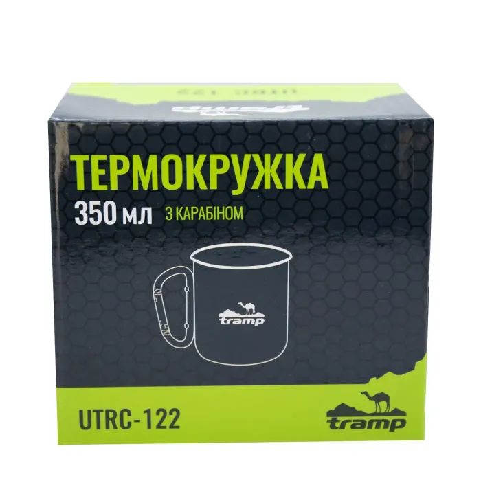 Чашка туристическая Tramp 350 мл с карабином Olive (UTRC-122-olive) изображение 3