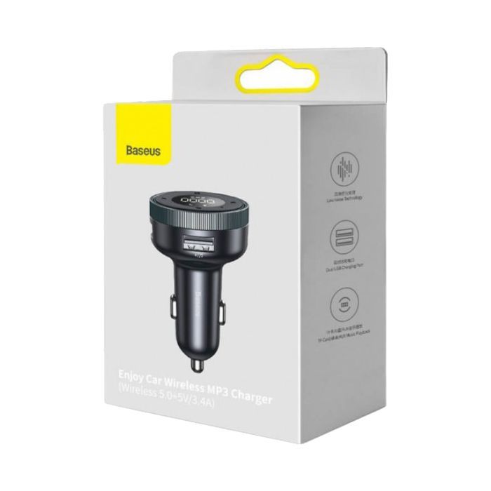 Зарядное устройство Baseus Enjoy Car Wireless MP3 Charger USB Black (CCLH-01) изображение 5