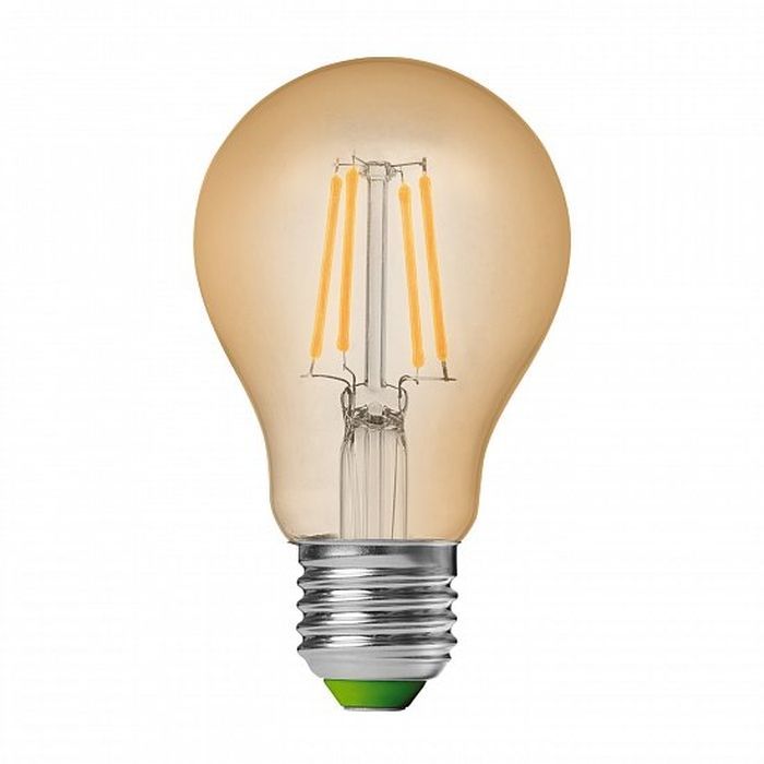 Лампочка Eurolamp A60 8W E27 2700K (deco) акция 1+1 new (MLP-LED-A60-08273(Amber)new) изображение 2