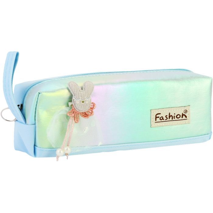 Пенал Cool For School 1 отделение с аппликацией Голубой (CF6891-blue)