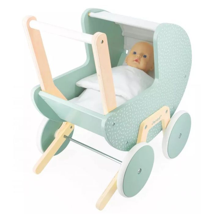 Коляска для кукол Janod мятная (J05900) изображение 6