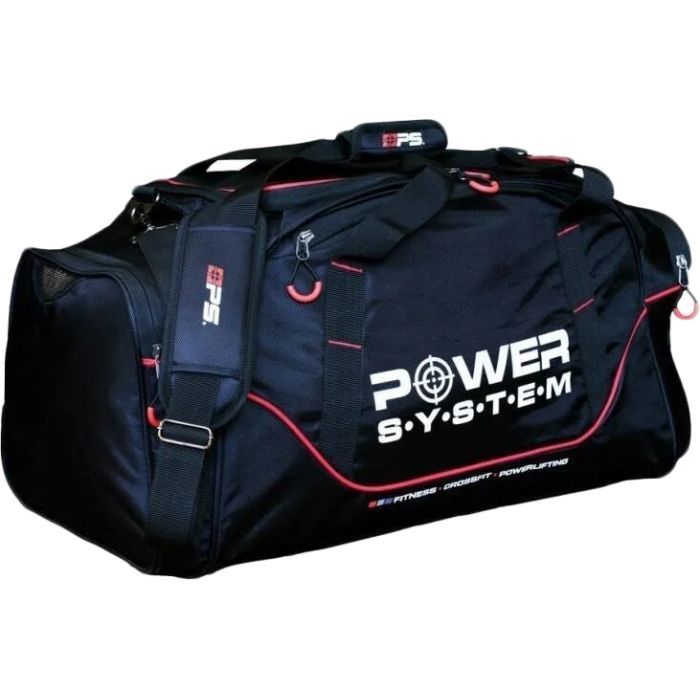 Сумка дорожная Power System PS-7010 Gym Bag Magna Чорно-Червона (7010BR-4)