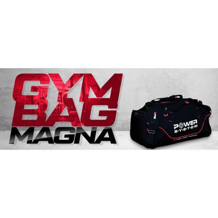 Сумка дорожная Power System PS-7010 Gym Bag Magna Чорно-Червона (7010BR-4) изображение 3