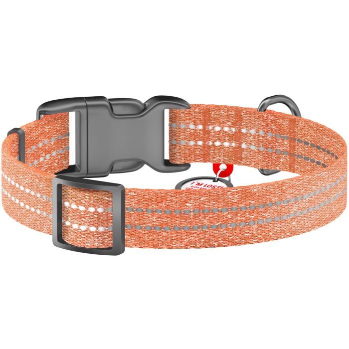 Нашийник для тварин WAUDOG Re-cotton з QR паспортом світловідбивний Ш 15 мм Д 25-35 см салатовий (02865) зображення 2