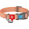 Нашийник для тварин WAUDOG Re-cotton з QR паспортом світловідбивний Ш 15 мм Д 25-35 см помаранчевий (02864)