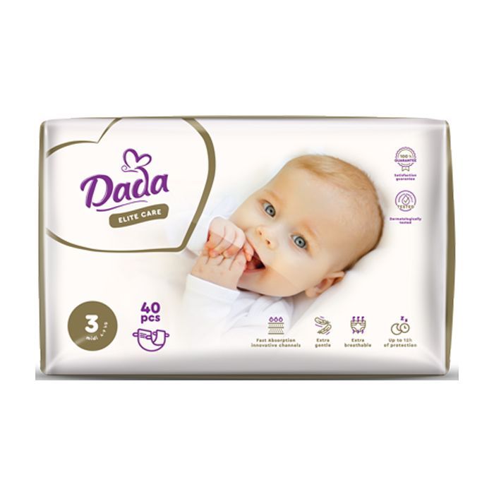 Подгузники Dada Elite Care MIDI 3 (4-9 кг) 40 шт (4820174981099)