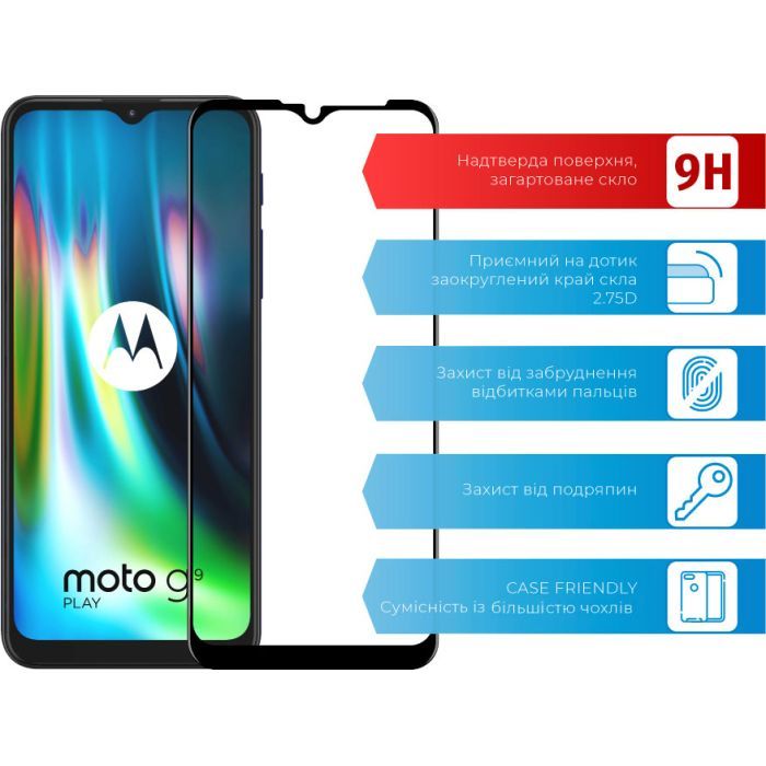 Скло захисне ACCLAB Full Glue MOTO G9 Play (1283126509032) зображення 2