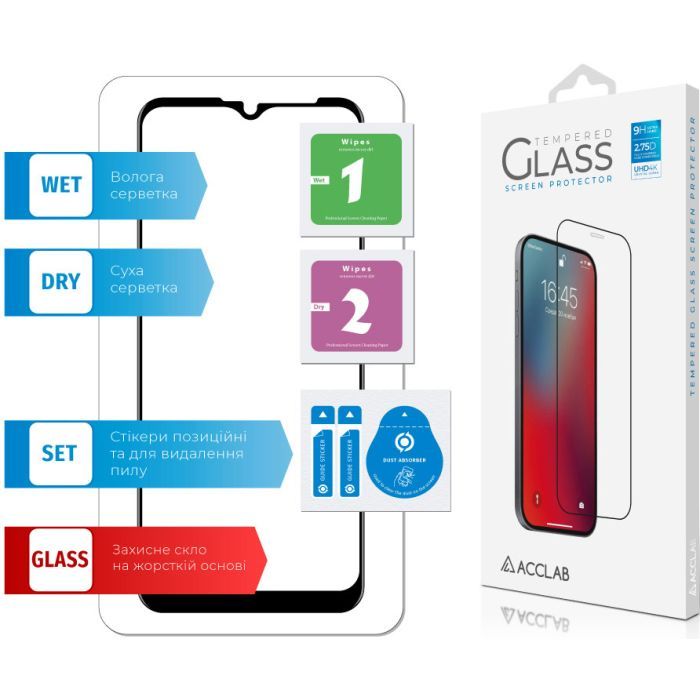 Скло захисне ACCLAB Full Glue MOTO G9 Play (1283126509032) зображення 6