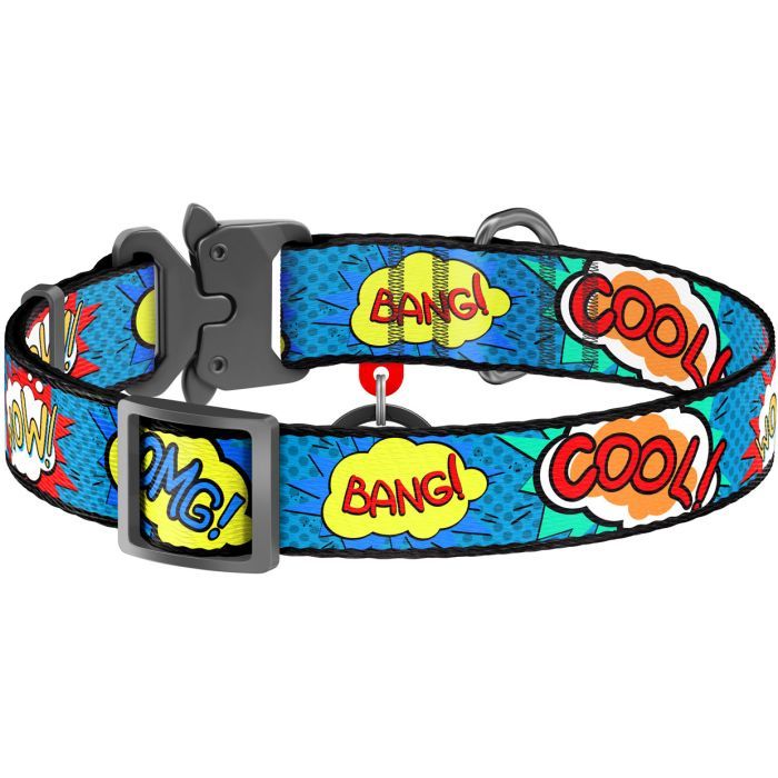 Ошейник для животных WAUDOG Nylon "ВАУ" металлическая пряжка-фастекс XL (5113) изображение 2