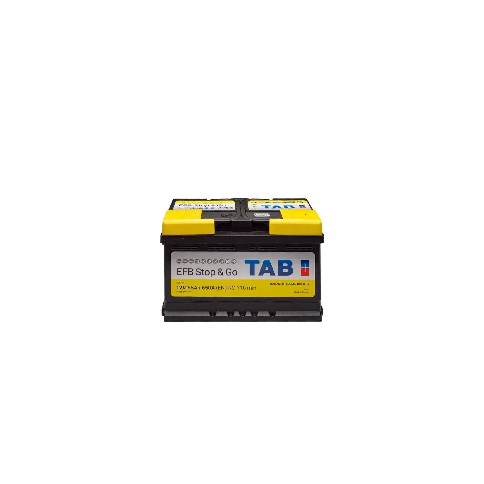 Аккумулятор автомобильный TAB 65 Ah/12V EFB Euro (212 065)