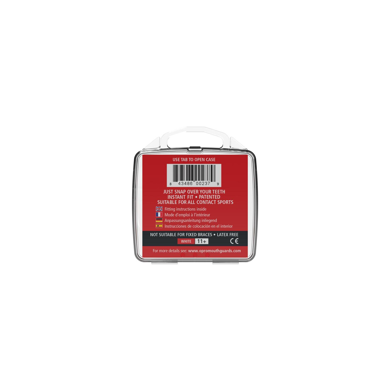 Капа Opro Snap-Fit доросла (вік 11+) Clear (art.002139015) (SN_Clear) изображение 8