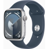 Смарт-часы Apple Watch Series 9 GPS 45mm Silver Aluminium Case with Storm Blue Sport Band - M/L (MR9E3QP/A)